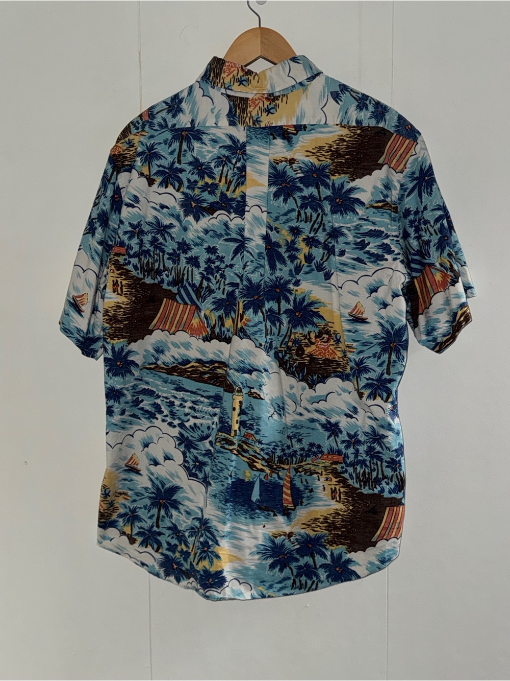 Brooks Brothers tropical print short sleeve cotton shirt, size XL - Picture 4 of 5